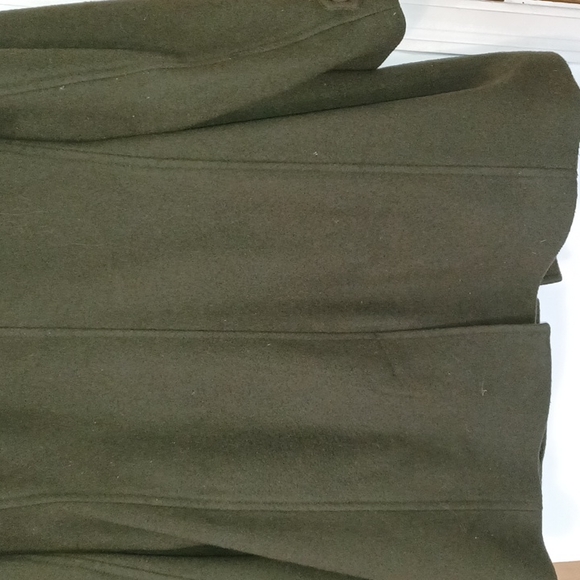 L.L.Bean Classic Lambswool Polo Coat, Three-Quarter Green Women Size 20 Petite - Picture 6 of 16